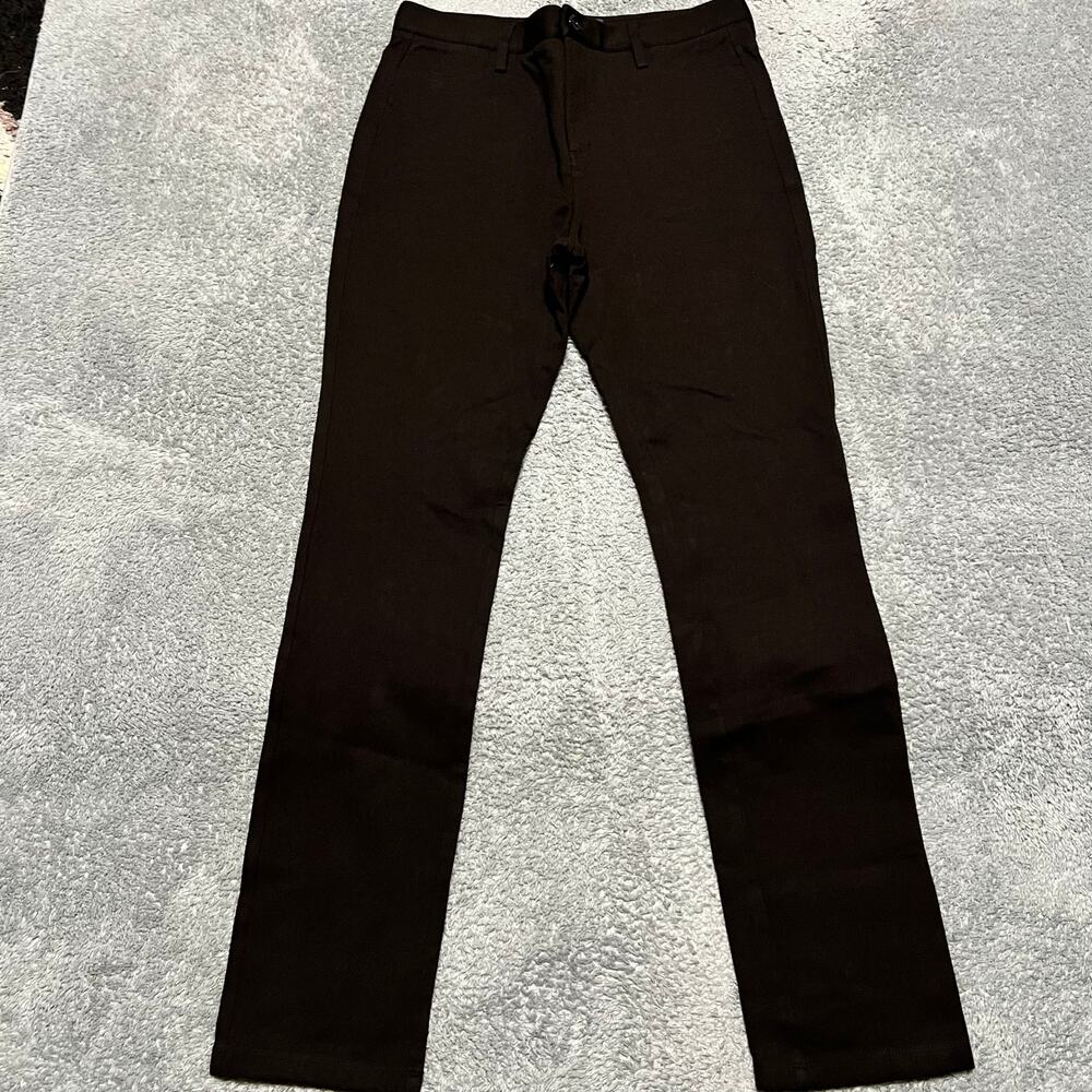 NYDJ Pants Womens 10 (32x32) Black Stretch Straight High Rise